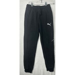 Puma Kids Black Jogger Sweatpants Activewear Athletic Casual Size L 14-16